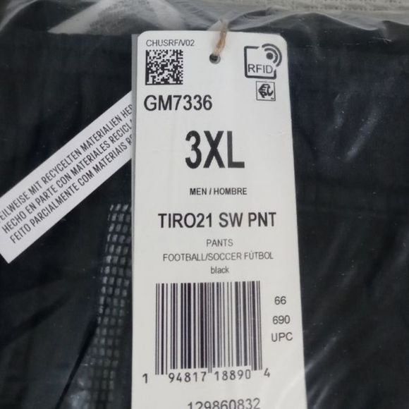 Adidas Tiro 21 Football Soccer Track Sweatpants 3XL - Picture 5 of 7